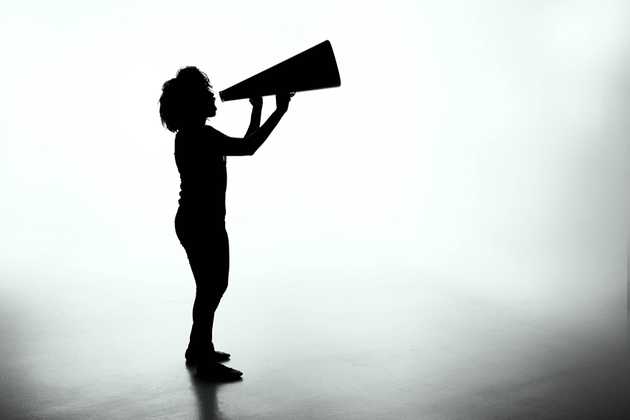 Child with magaphone