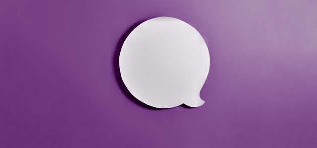 Empty Purple Speech Bubble